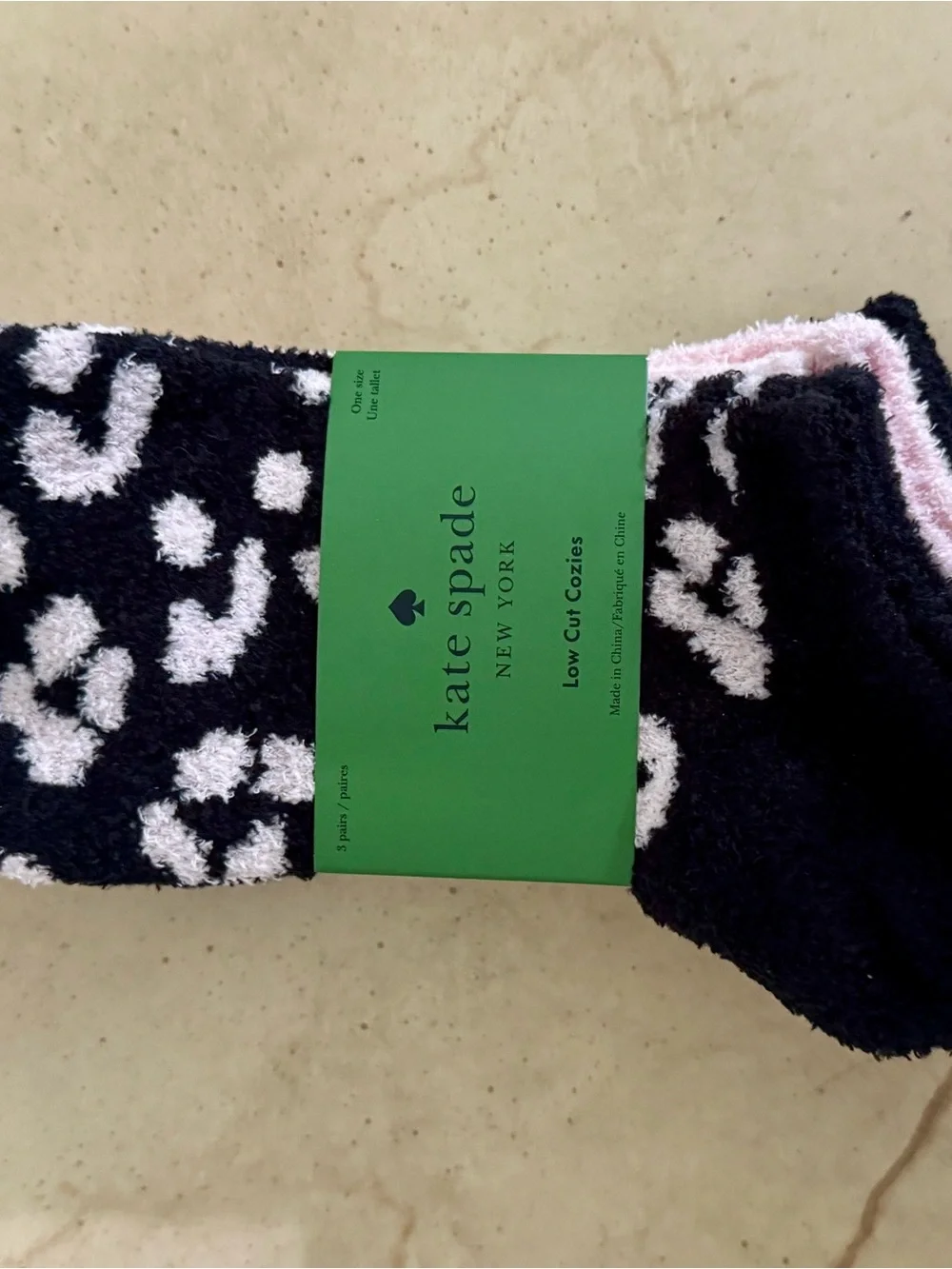 KATE SPADE 3 PACK LOW CUT COZIES NEW